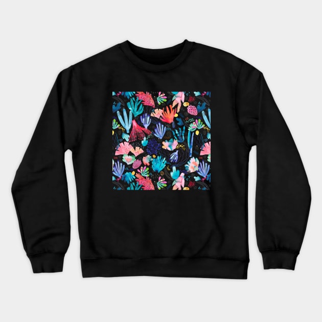 Coral Beach Crewneck Sweatshirt by ninoladesign